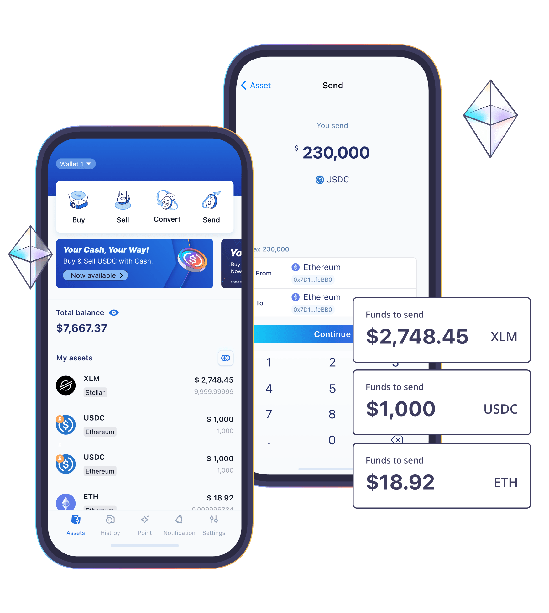 Buy and sell crypto with a credit card, wire transfer, or cash